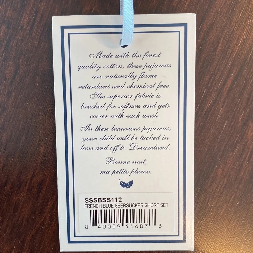 J.Crew Kids blue and white stripped pajama set size 12 - Picture 4 of 4